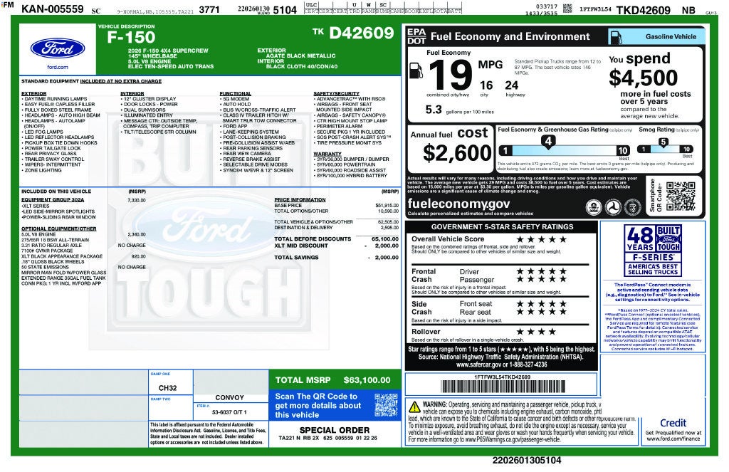 2026 Ford F-150 XLT 5-1/2' Box