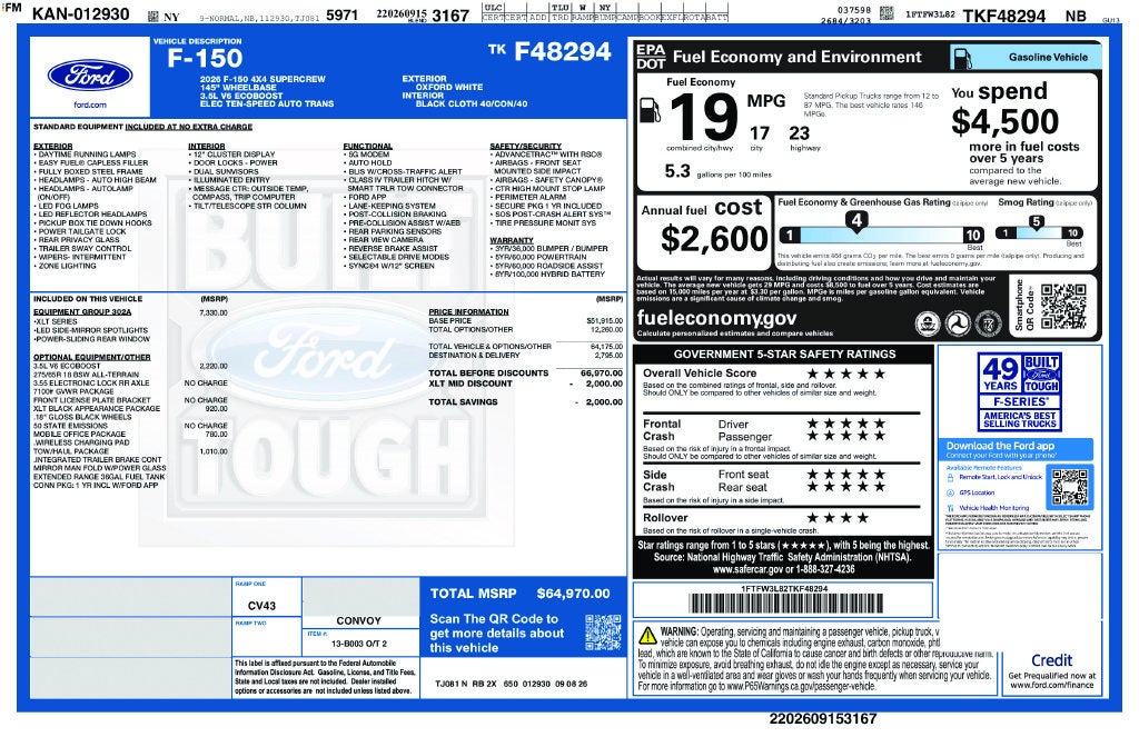 2026 Ford F-150 XLT 5-1/2' Box