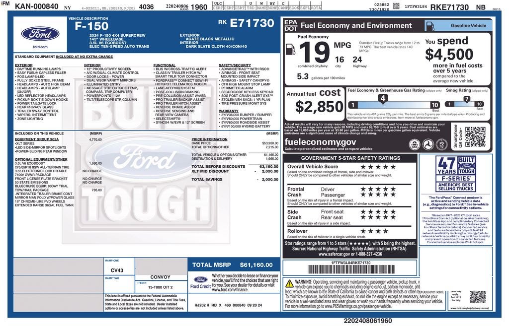 2024 Ford F-150 XLT 5-1/2' Box