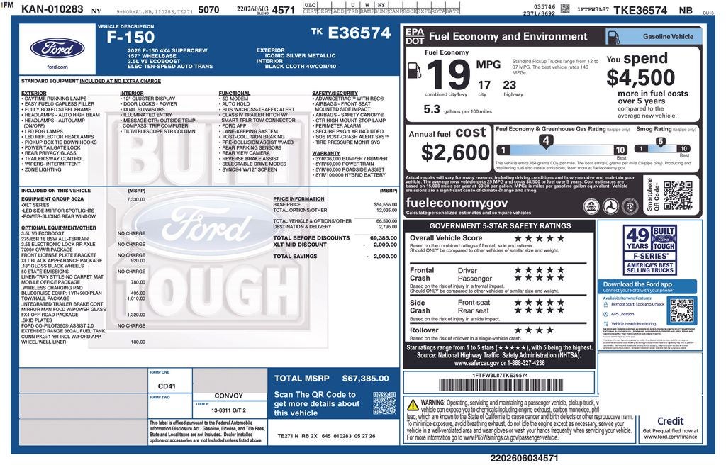 2026 Ford F-150 XLT 6-1/2' Box