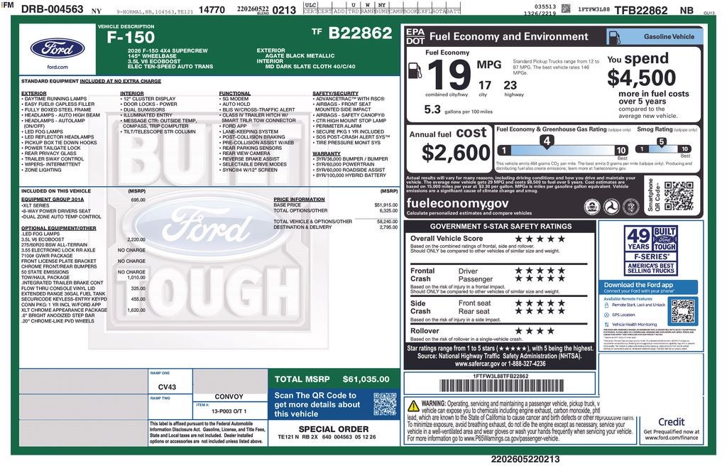 2026 Ford F-150 XLT 5-1/2' Box