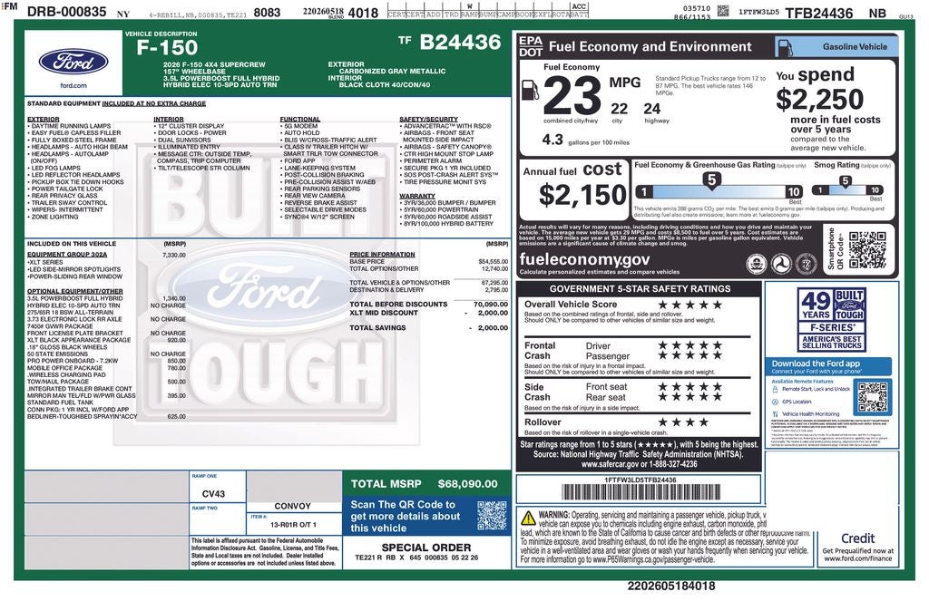 2026 Ford F-150 XLT 6-1/2' Box