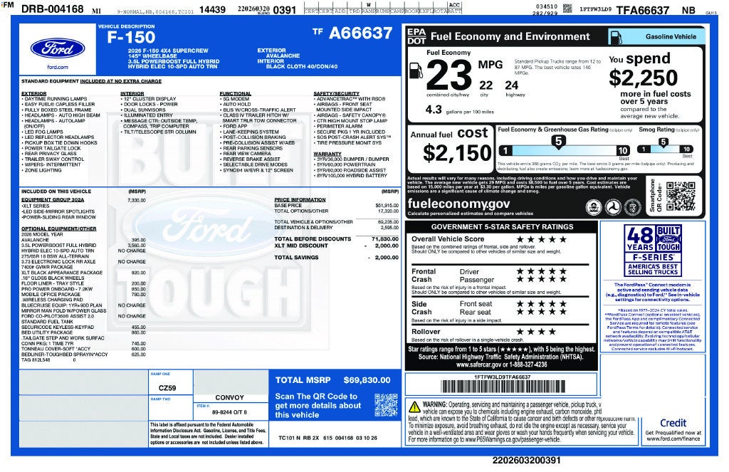 2026 Ford F-150 XLT 5-1/2' Box