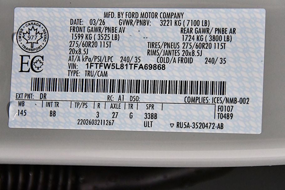 2026 Ford F-150 Lariat 5-1/2' Box