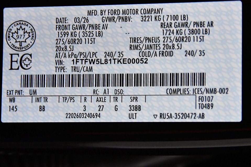 2026 Ford F-150 Lariat 5-1/2' Box
