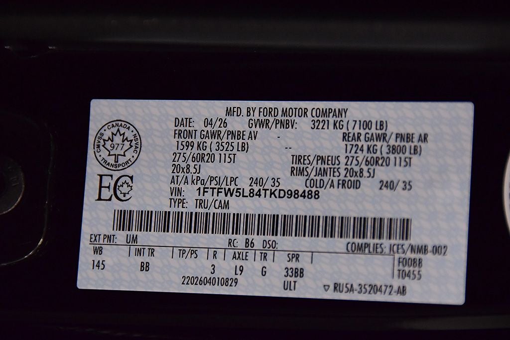 2026 Ford F-150 Lariat 5-1/2' Box
