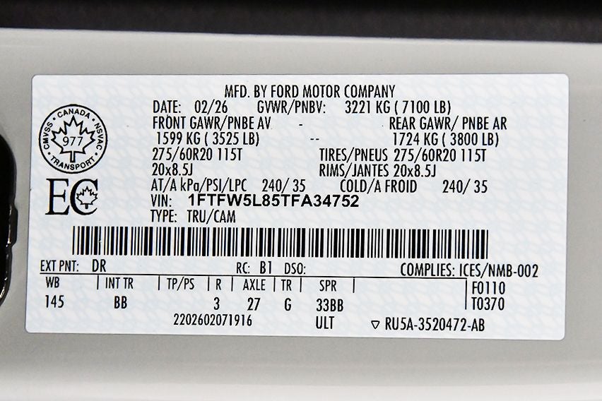 2026 Ford F-150 Lariat 5-1/2' Box