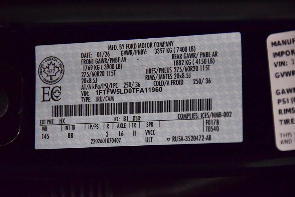 2026 Ford F-150 Lariat 5-1/2' Box