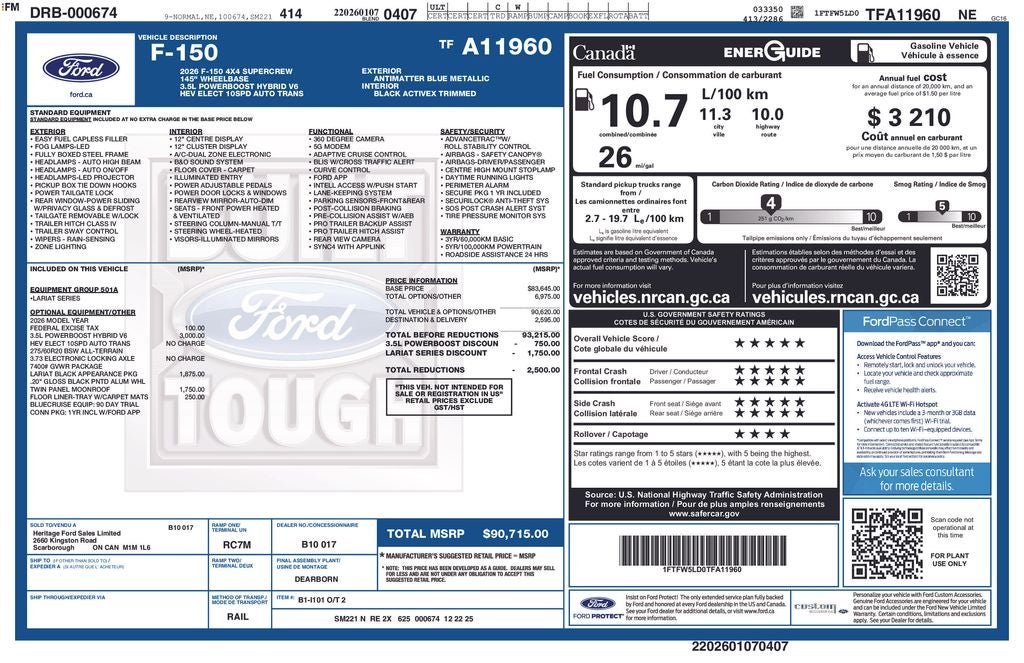 2026 Ford F-150 Lariat 5-1/2' Box