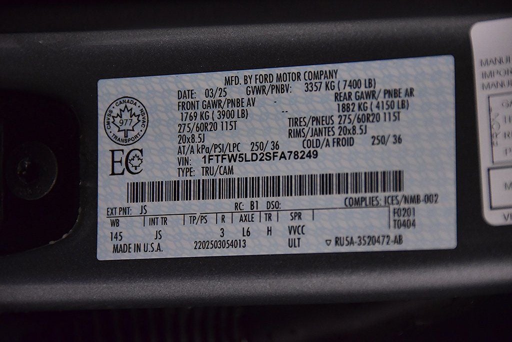 2025 Ford F-150 Lariat 5-1/2' Box