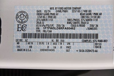 2024 Ford F-150 Lariat 5-1/2' Box