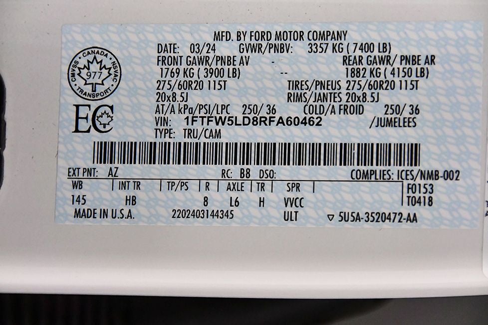 2024 Ford F-150 Lariat 5-1/2' Box