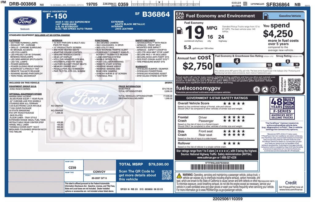 2025 Ford F-150 King Ranch 5-1/2' Box