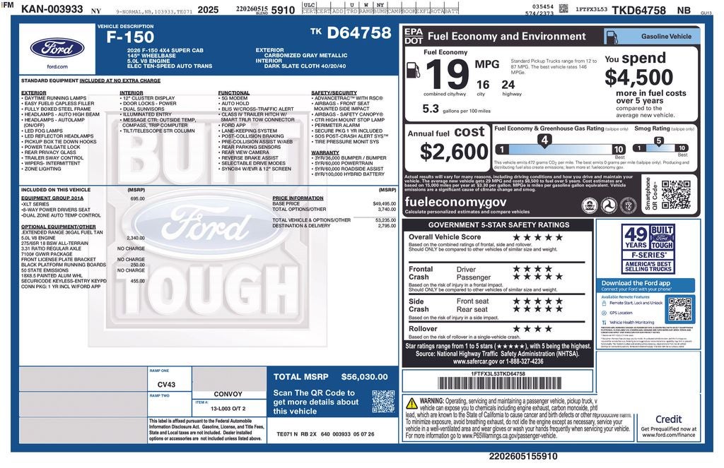 2026 Ford F-150 XLT 5-1/2' Box