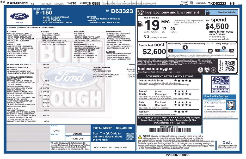 2026 Ford F-150 XLT 5-1/2' Box