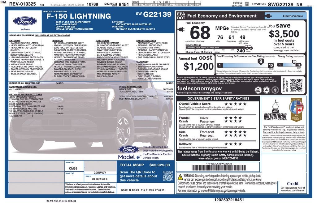 2025 Ford F-150 Lightning XLT