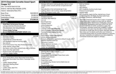 2019 Chevrolet Corvette Grand Sport 1LT