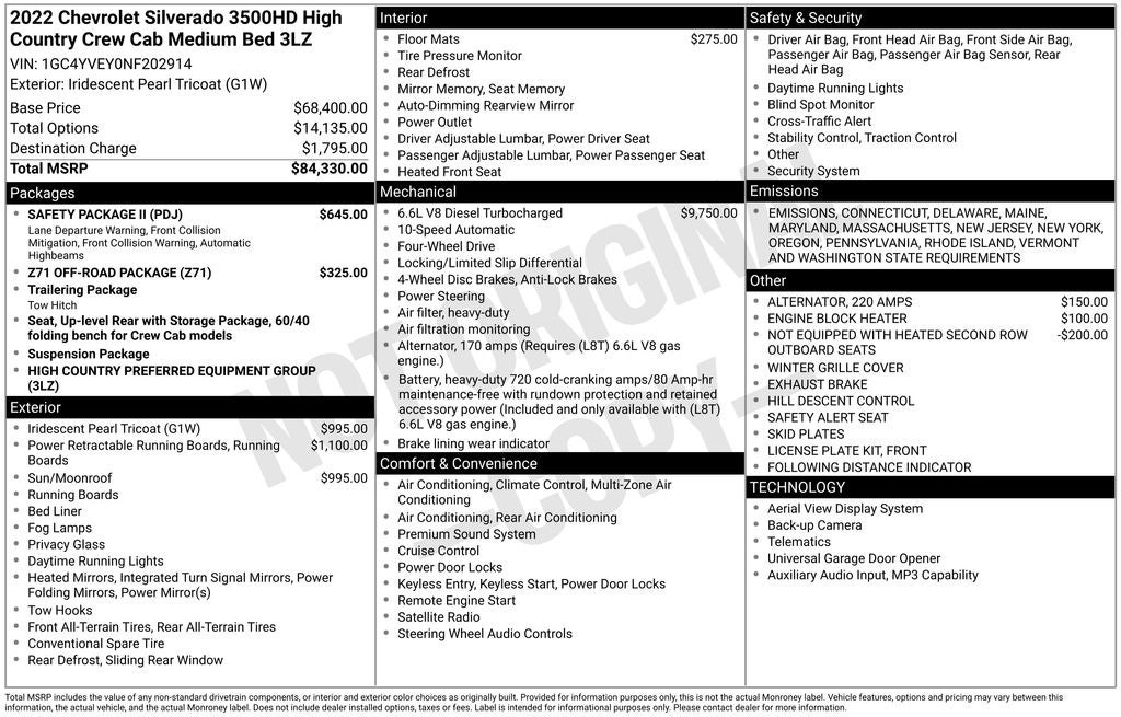 2022 Chevrolet Silverado 3500HD High Country Z71