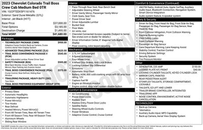 2023 Chevrolet Colorado Trail Boss