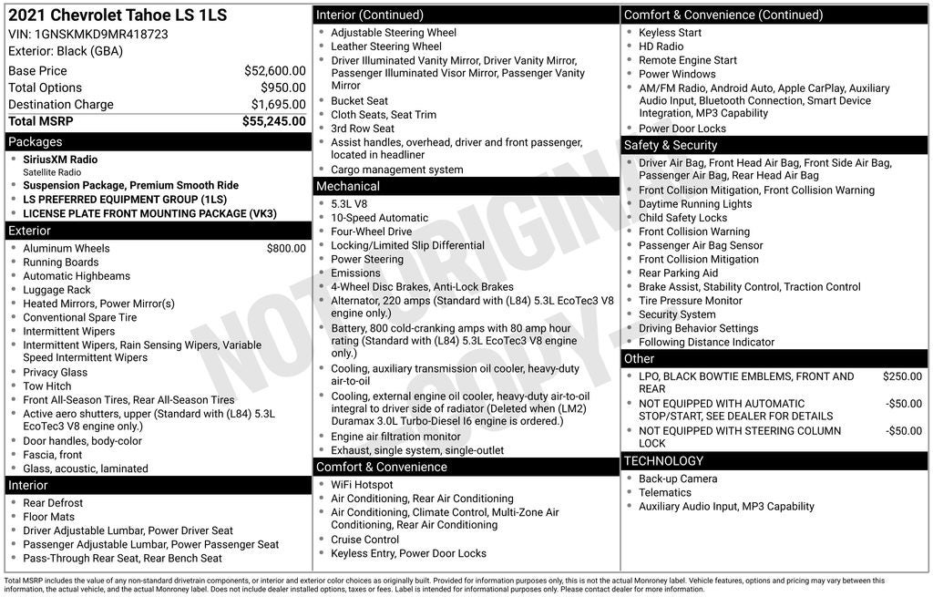 2021 Chevrolet Tahoe LS