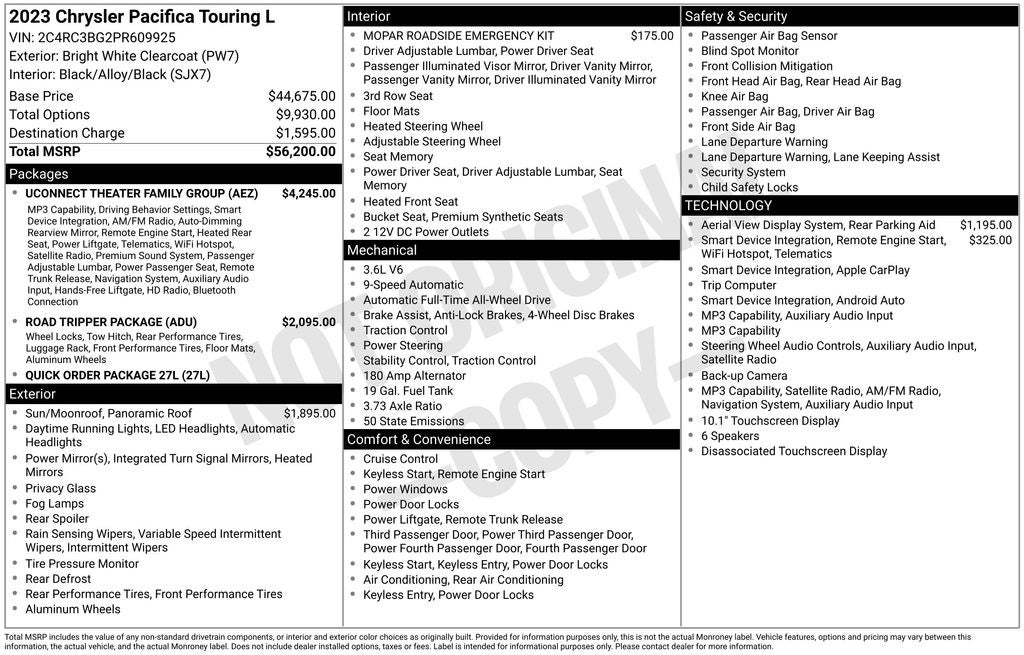 2023 Chrysler Pacifica Touring L