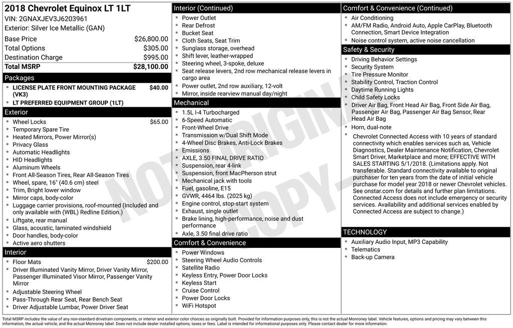 2018 Chevrolet Equinox LT