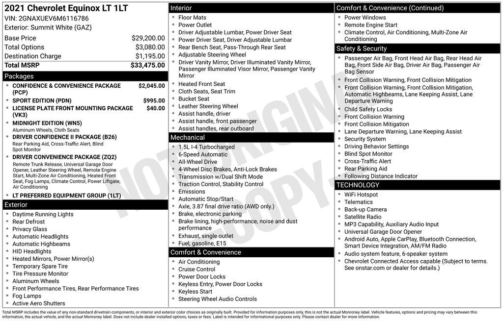 2021 Chevrolet Equinox LT Midnight Edition
