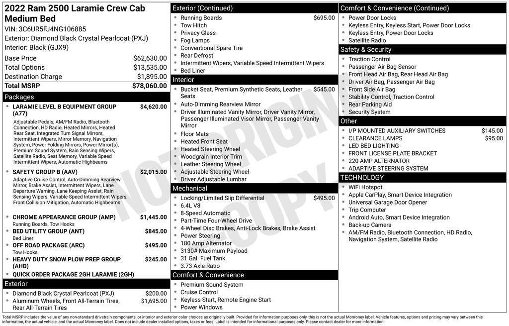 2022 RAM 2500 Laramie