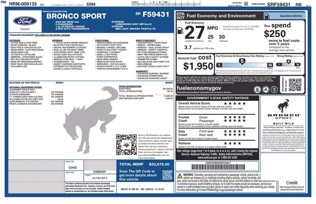 2025 Ford Bronco Sport Big Bend