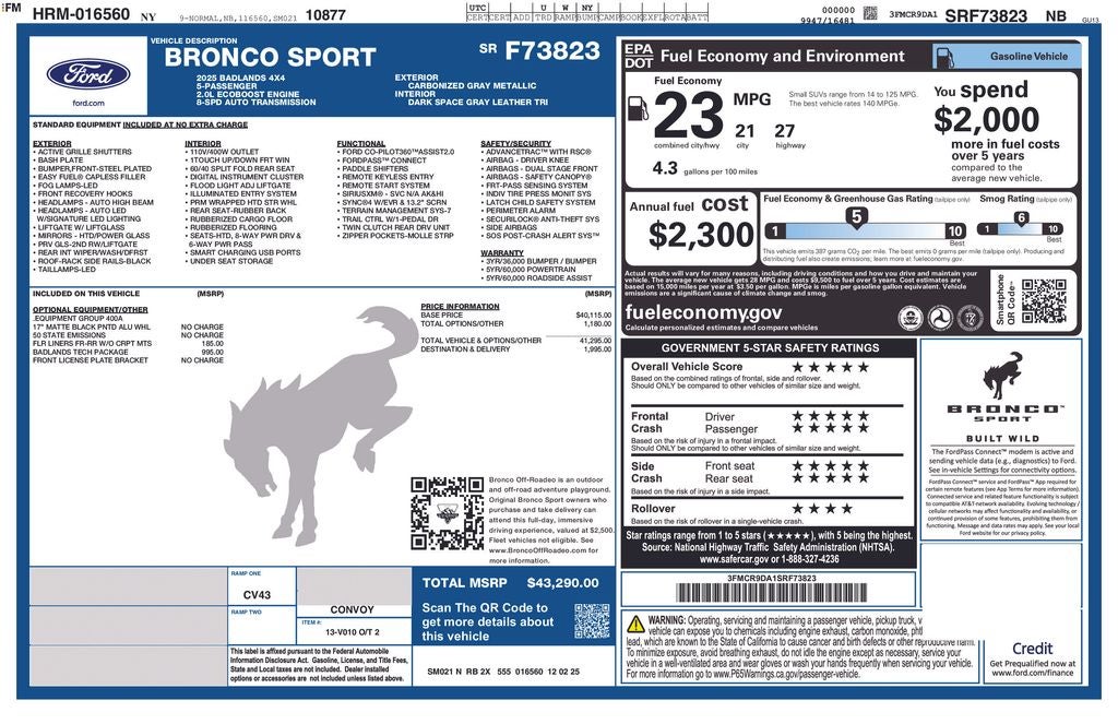 2025 Ford Bronco Sport Badlands