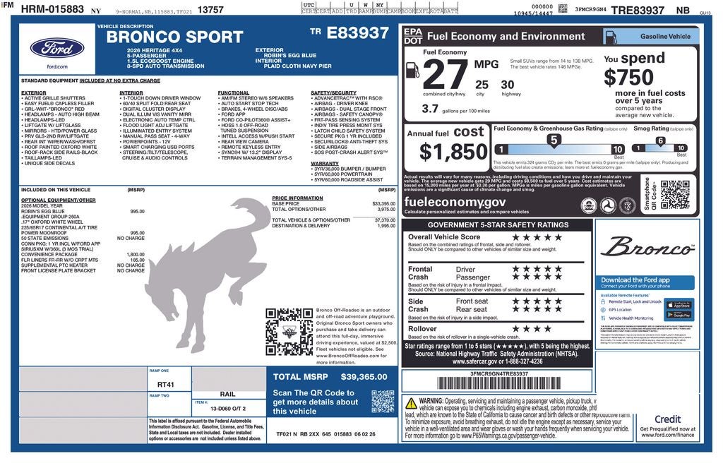 2026 Ford Bronco Sport Heritage