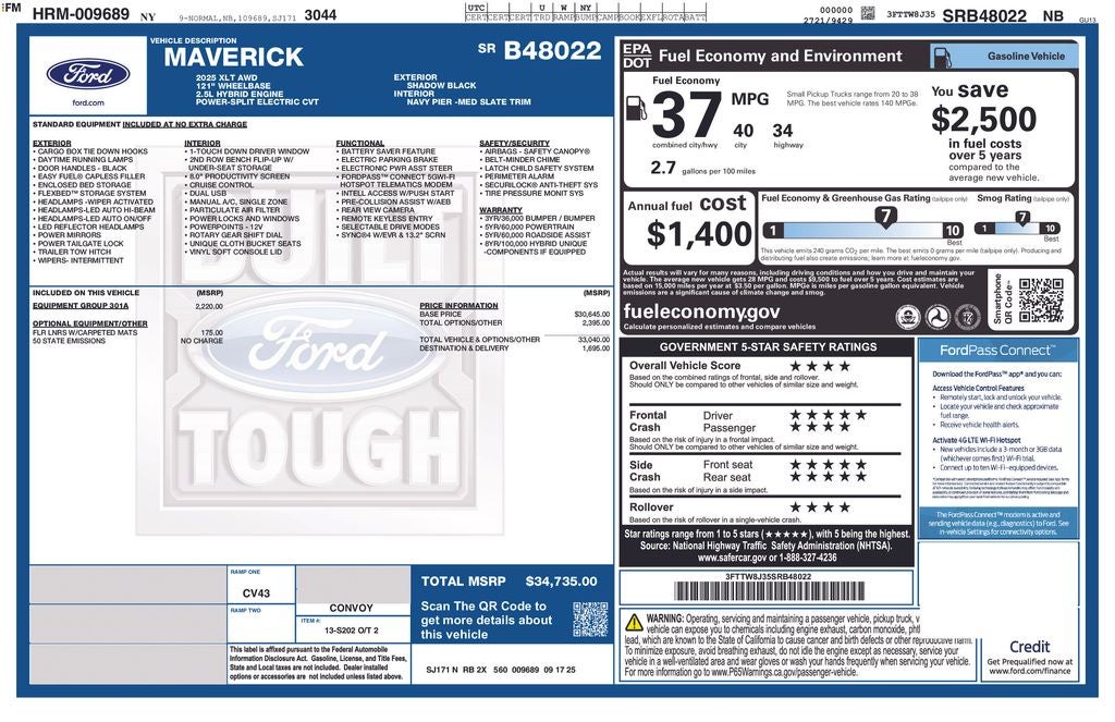 2025 Ford Maverick XLT