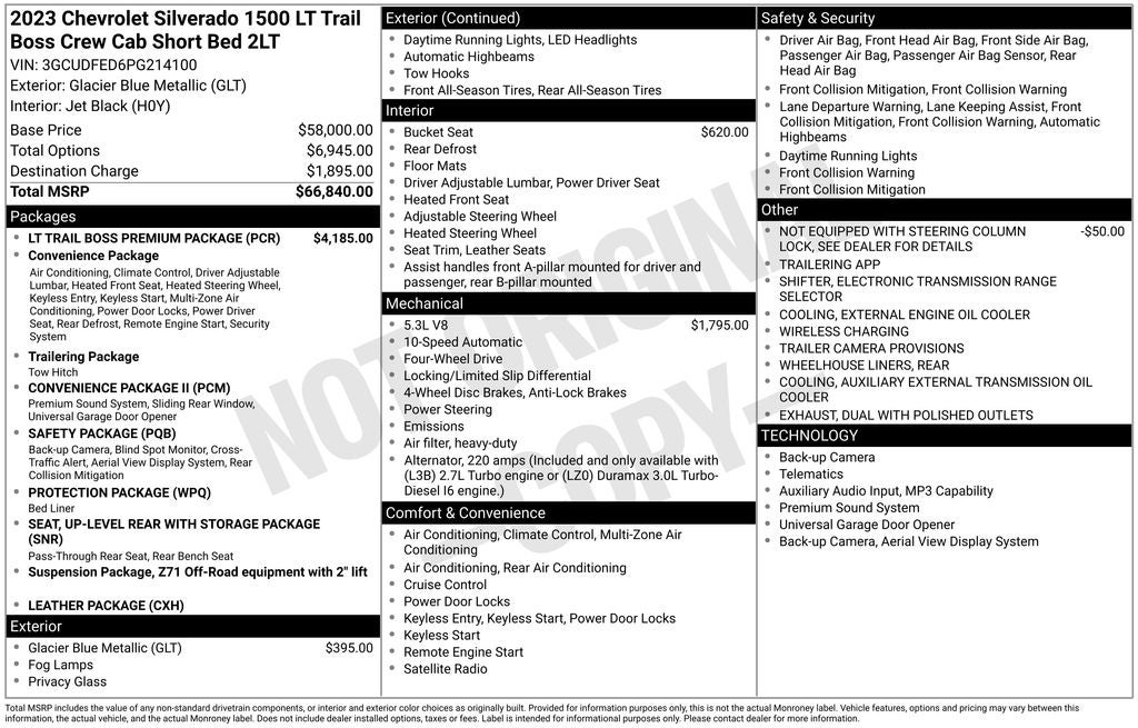 2023 Chevrolet Silverado 1500 LT Trail Boss Z71