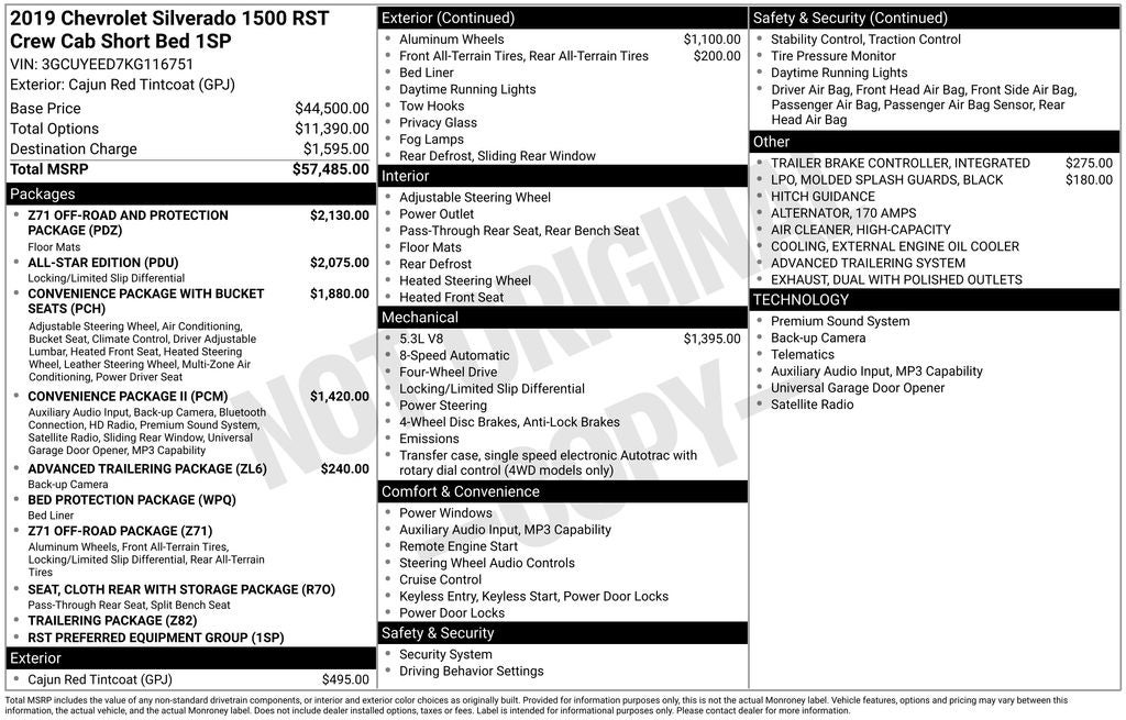 2019 Chevrolet Silverado 1500 RST Z71