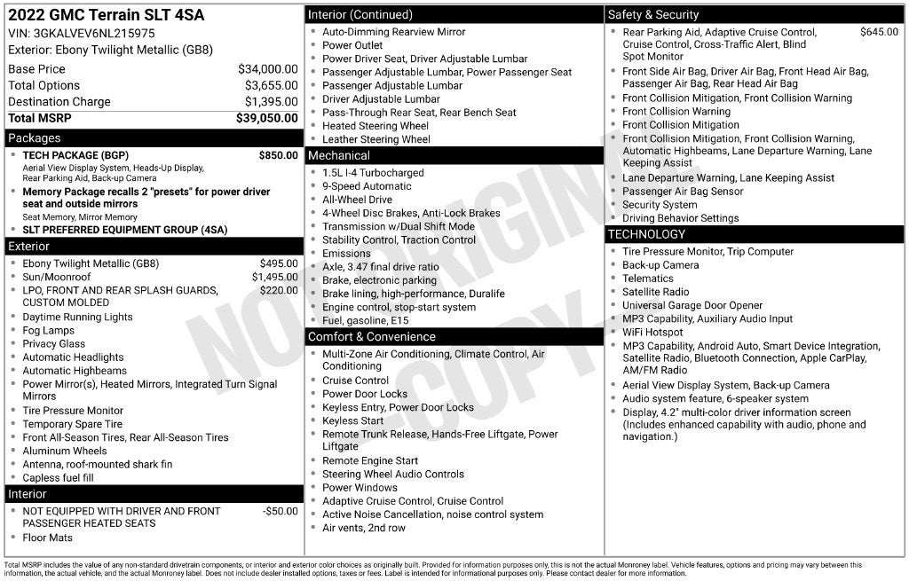 2022 GMC Terrain SLT