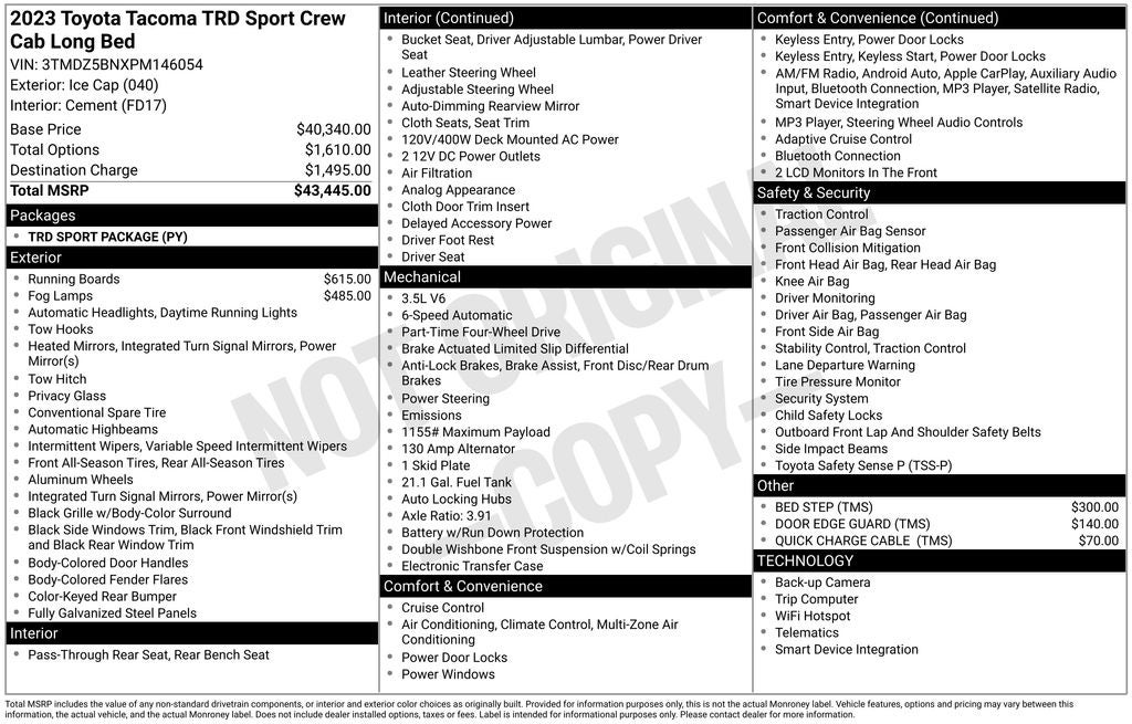 2023 Toyota Tacoma TRD Sport V6