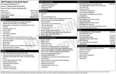 2024 Subaru Crosstrek Sport
