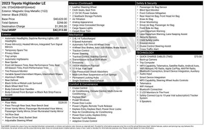 2023 Toyota Highlander LE