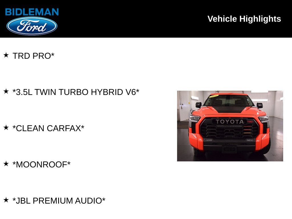 2022 Toyota Tundra Hybrid TRD Pro