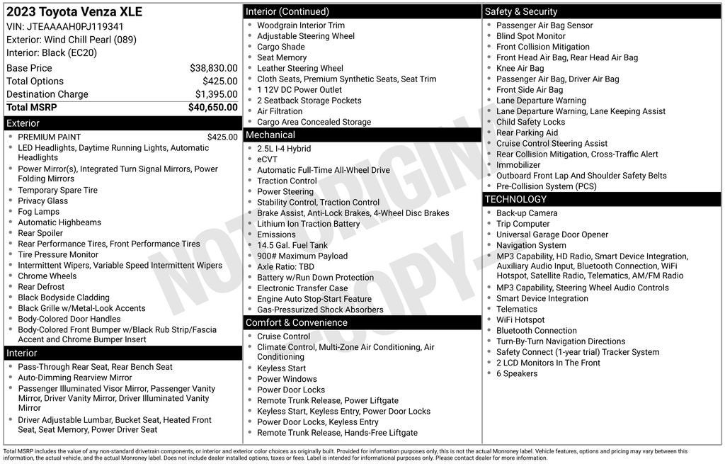 2023 Toyota Venza XLE
