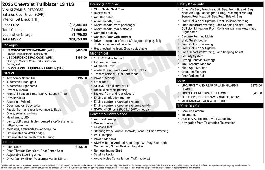 2026 Chevrolet TrailBlazer LS