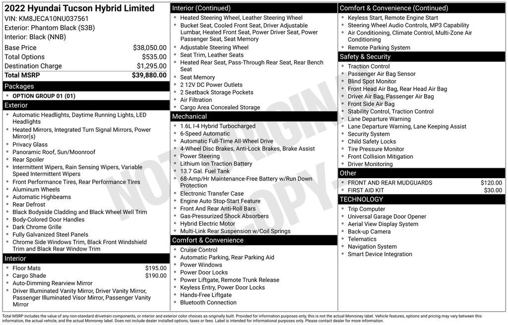 2022 Hyundai Tucson Hybrid Limited