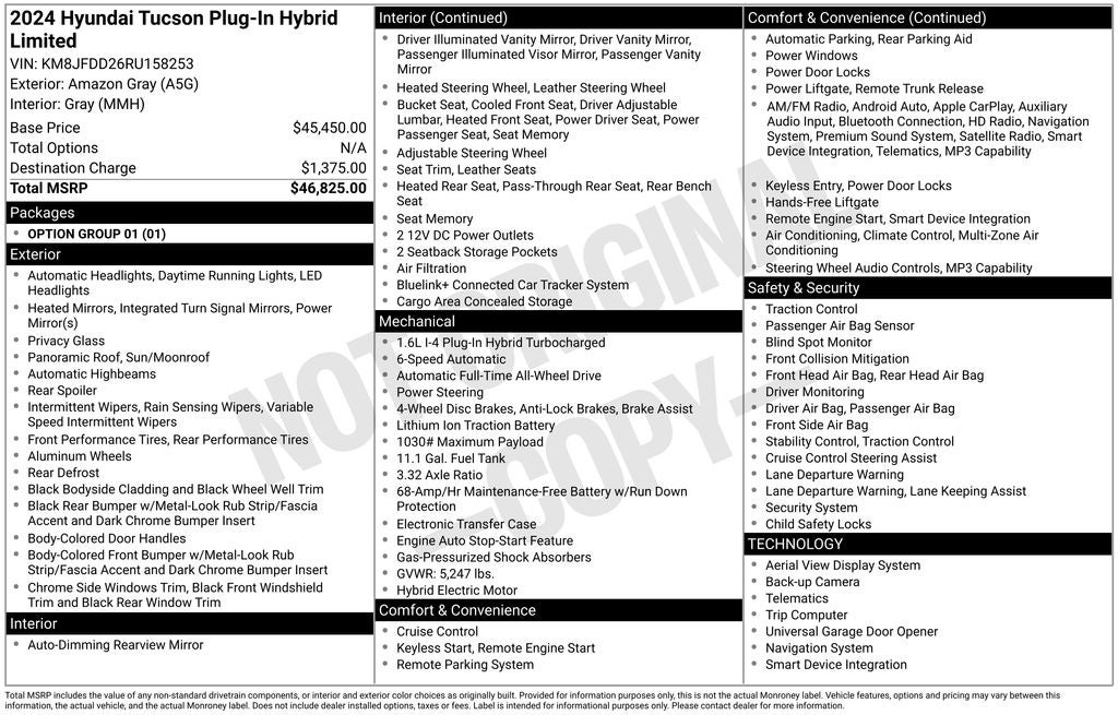 2024 Hyundai Tucson Plug-In Hybrid Limited
