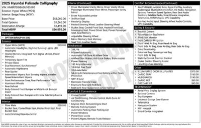 2025 Hyundai Palisade Calligraphy