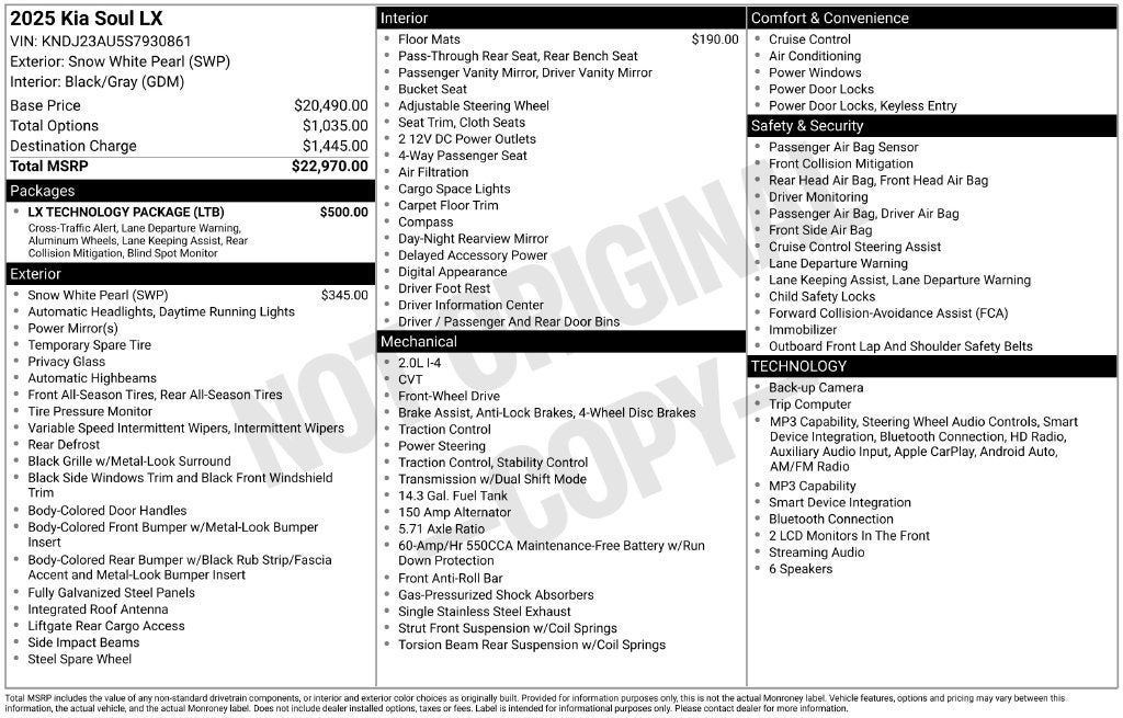 2025 Kia Soul LX