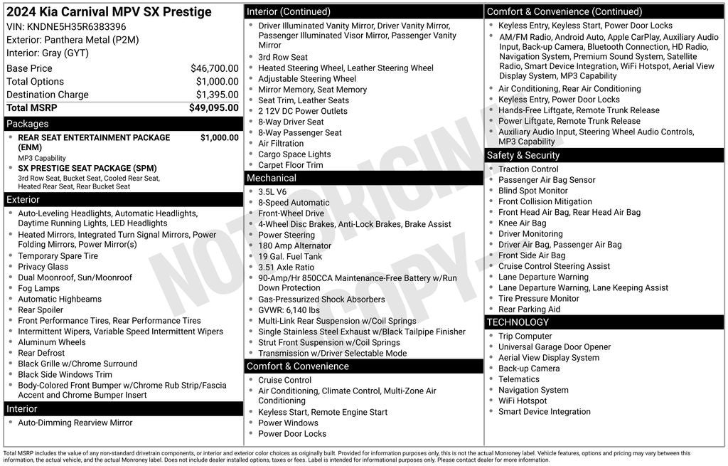 2024 Kia Carnival SX Prestige