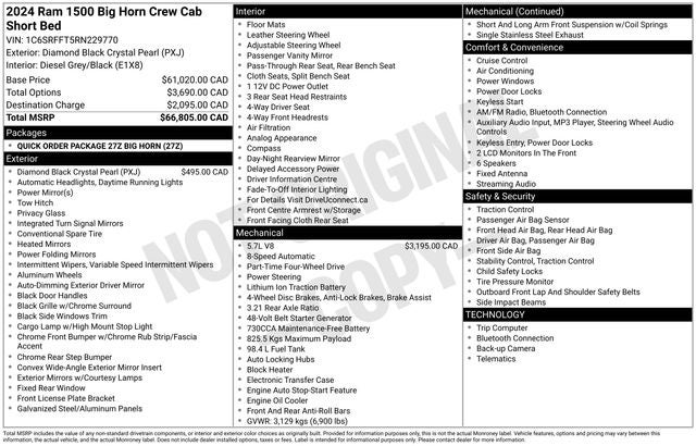 2024 RAM 1500 Big Horn/Lone Star