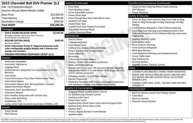 2023 Chevrolet Bolt EUV Premier Redline