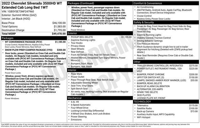 2022 Chevrolet Silverado 3500HD Work Truck