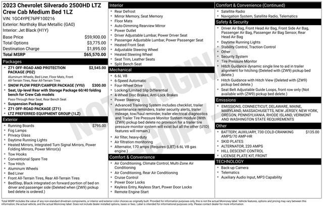 2023 Chevrolet Silverado 2500HD LTZ Z71